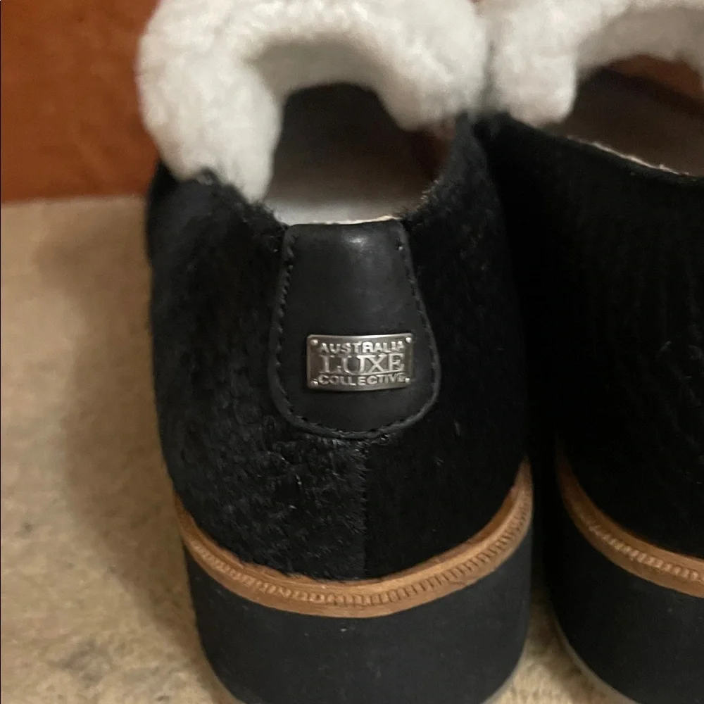 NWOT Australia Luxe Collective Black and Cream Shoes Platform